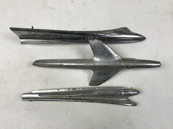 Lot of 3 Chrome Hood Ornaments : Airflight