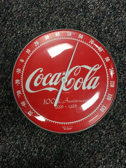 Vintage 100th anniversary coca-cola temp decor