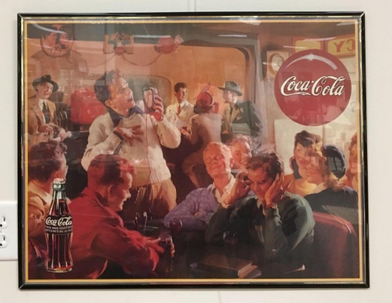 Coca-Cola framed poster