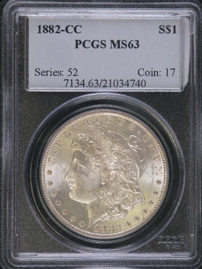 1882-CC Morgan Dollar PCGS MS63