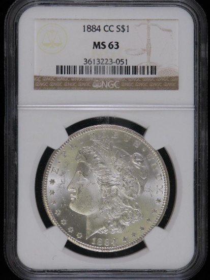 1884-CC Morgan Dollar NGC MS63