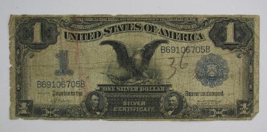 Large Size Note : Series of 1889 $1 Black Eagle Silver Certificate