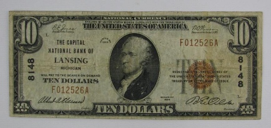 Series of 1929 $10 National Currency Note