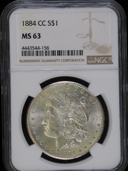 1884-CC Morgan Dollar NGC MS63