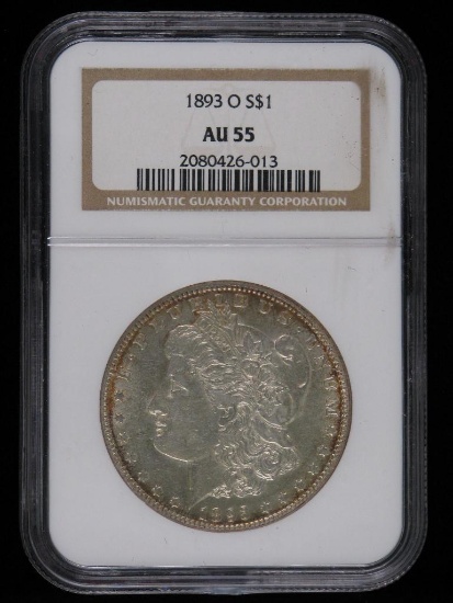 1893-O Morgan Dollar NGC AU55