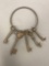 Group of 5 vintage keys on a ring