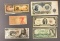 Group of 6 pieces of foreign Paper money and more
