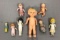 Group of 8 vintage ceramic dolls