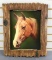 Framed airbrushed picture of a horse Head