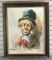 Vintage print on canvas of Sad Clown