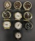 Group of 10 vintage Westclox Baby Bens alarm clocks