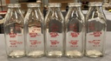 Group of 5 vintage Dayton Dairy bottles