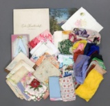 Group of vintage handkerchiefs and more