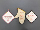 Group of 3 Marseilles IL. Advertising oven mitt and pads