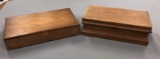 Group of 2 wooden dresser boxes