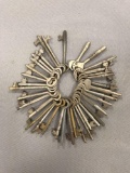 Group of 37 vintage skeleton keys