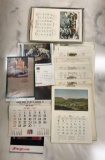 Group of vintage Advertising calendars and more
