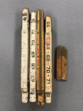 Group of 5 Vintage folding rulers
