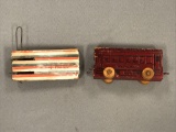 Group of 2 vintage wooden toys