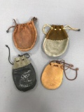 Group of 4 vintage leather and Suede marble bags