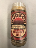 Vintage advertising Hudson Motor Oil jar