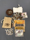 Group of foreign coins and more
