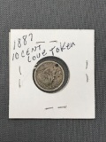 1887 ten cent love token