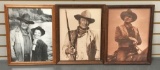 Group of three John Wayne photos