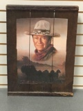 Wooden print of John Wayne