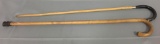 Two wooden cane