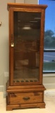 Vintage wood six gun cabinet