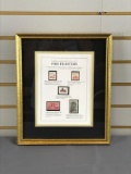 Framed Fire Fighter Stamps