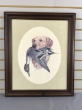 Limited Edition signed print of a dog and bird