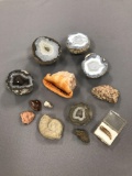 Group of geos, fossils and more