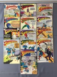 Vintage group of 13 Superman comic books