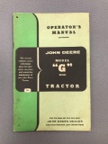 Antique John Deere model G tractor owners manual