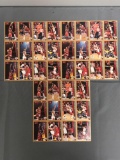 Group of 3 Chicago Bulls uncut basketball card sheets