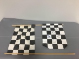 Group of two checkered flags