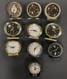 Group of 10 vintage Westclox Baby Bens alarm clocks