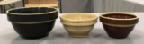 Group of 3 vintage shoulder bowls