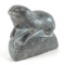 Native Eskimo Soapstone Hand Carved Seal Figurine