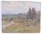 Antique Oil Paiting of Valley Scene