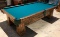 Antique Walnut Pool Table with Ornate Inlay