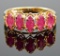 10k Yellow Gold 5-Stone Pink Sapphire Ring