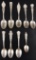 Group of 9 Sterling Silver Souvenir Spoons, Illinois.