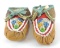 Pair of 1890 Iroquios Beaded Moccasins