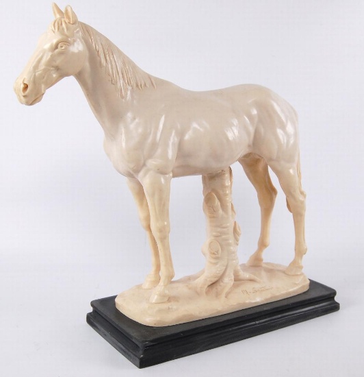 Vintage A. Santini Resin Horse Statue