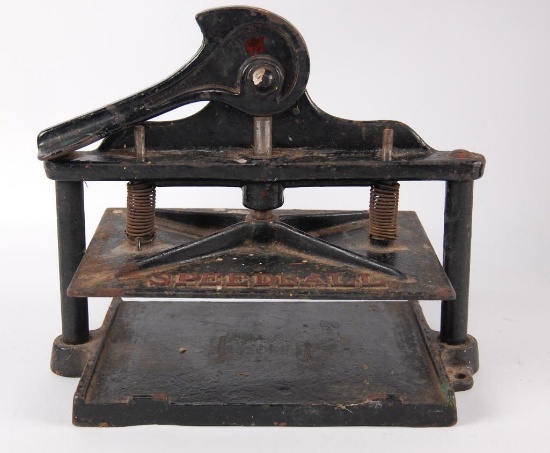 Antique Speedball Cast Iron Book Press