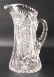 Antique American Brilliant Cut Glass Pitcher