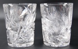 Pair of Antique American Brilliant Cut Glass Tumblers